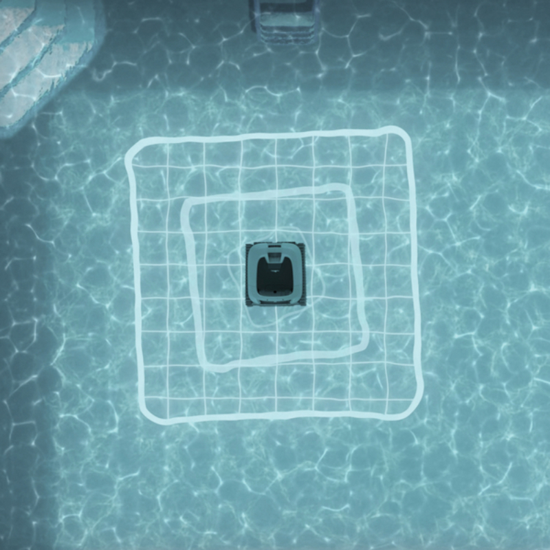 photo du robot avec different cycle de nettoyage possible